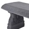 Fiber Clay Resin Outdoor Bench with Flower Engraved Design Perfect for Deck or Patio Garden